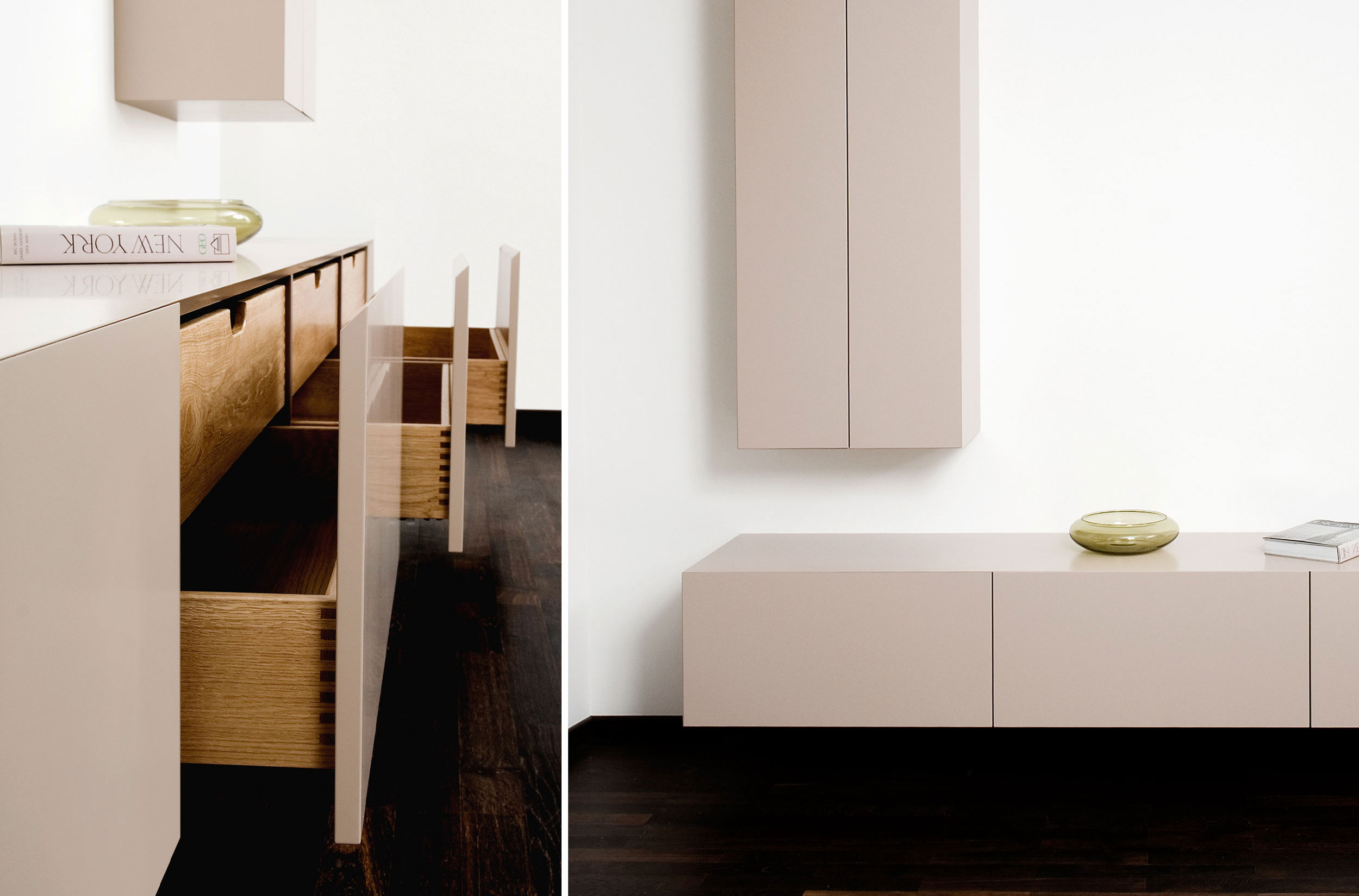 Robby Hoffmann Design, Möblebau, München Mattlack beige